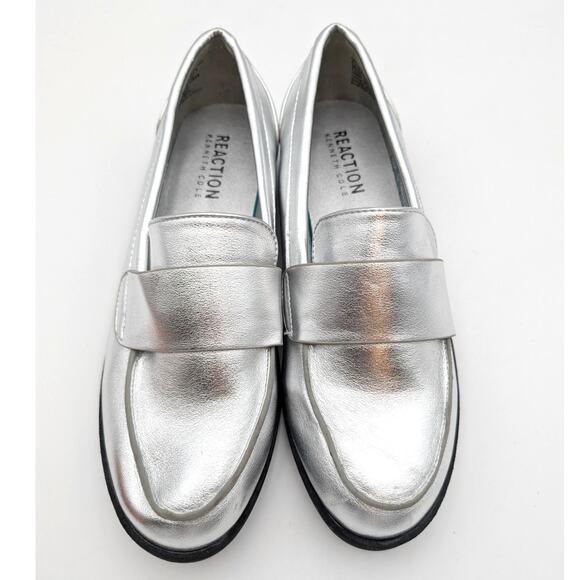 Kenneth Cole Reaction Fern Slip On Loafer Shoes Women's Silver Size US6 EU36 - Picture 9 of 11